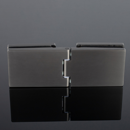 P03-100GRF/brass Петля стекло-стекло с защелкивающимися крышками, графит матовый, латунь P03-100GRF/brass Петля стекло-стекло с защелкивающимися крышками, графит матовый, латунь