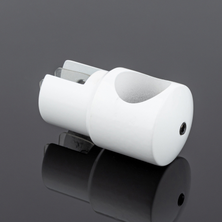 D02-508WM/brass Держатель стекла ф19, белый матовый, латунь