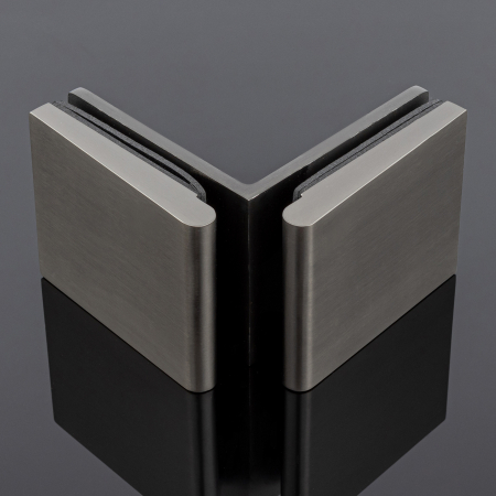 K03-201GRF/brass Коннектор стекло-стекло 90°, графит матовый, латунь