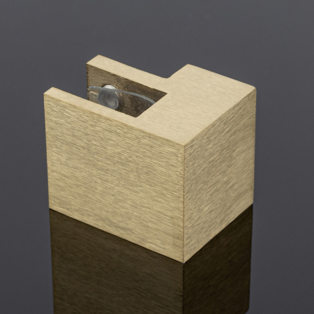 D02-503BGD/sus304 Держатель труба-стекло 30х10 торцевой, брашированное золото, sus304