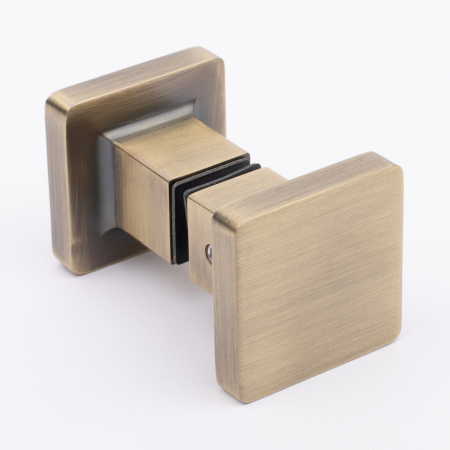 Ручка кноб квадратная, для стеклянной двери душевой кабины,бронза, латунь DDJ17-BRZ/brass Ручка кноб квадратная, для стеклянной двери душевой кабины,бронза, латунь DDJ17-BRZ/brass