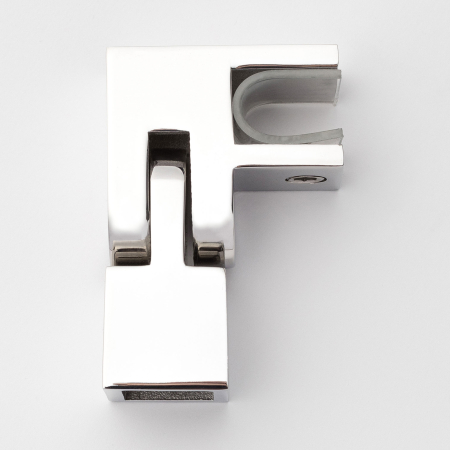 Регулируемое крепление штанги 15х15 к стеклу Хром глянцевый S10-15R02PC