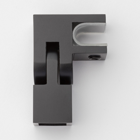 Регулируемое крепление штанги 15х15 к стеклу матовый черный S10-15R02BL