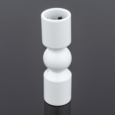 S02-510WM/brass Соединитель трубы ф19 90°-180°, белый матовый, латунь