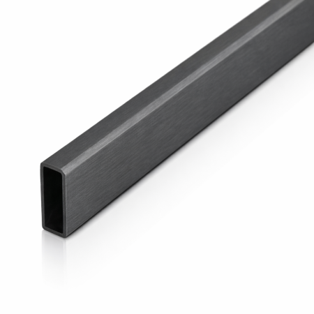 Труба 30х10х1,5мм, длина 3000мм, нержавеющая сталь, брашированный графит