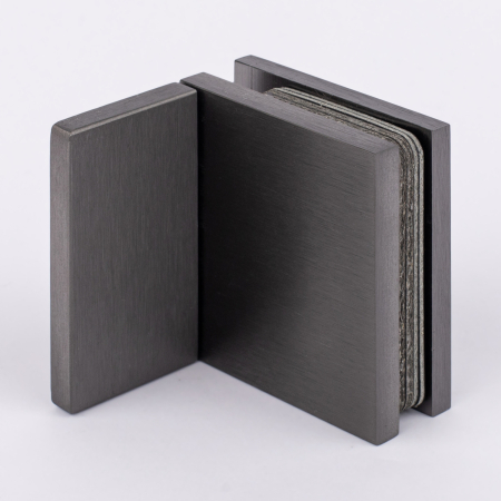 Коннекторстена-стекло с  крышкой 90°, графит матовый, латунь H41-GFM/brass