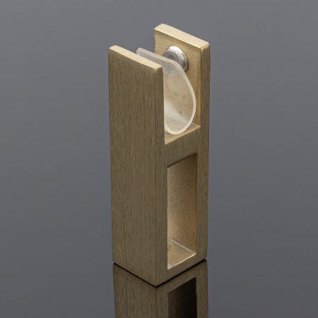 S02-501BGD/sus304 Держатель стекла сквозной 30х10, брашированное золото, sus304