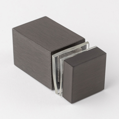 Сквозное крепление штанги 15х15 к стеклу Графит S10-1507GF