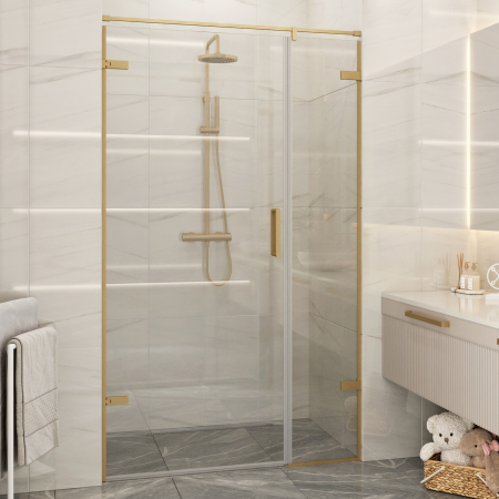 Комплект фурнитуры СП-ПБЗ1 для душевой кабины из стекла Брашированное золото