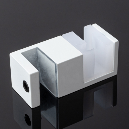 N02-402WM/sus304 Нижняя направляющая двойная, белый матовый,sus304