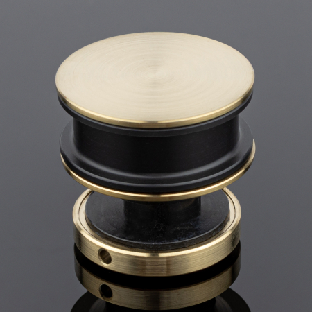 R02-401BGD/SUS304 Ролик с креплением к стеклу, брашированное золото, SUS304