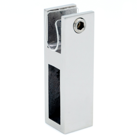 CK-109D19-PC Коннектор трек-стекло прямоугольный, сквозной, D19мм, Хром глянцевый