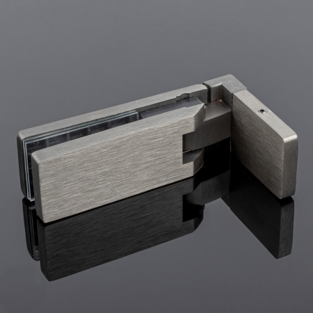 P03-106GRF/sus304 Петля стена-стекло, открывание 90˚, графит матовый, sus304 P03-106GRF/sus304 Петля стена-стекло, открывание 90˚, графит матовый, sus304