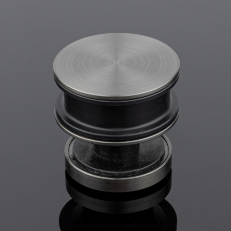 R02-401GFM/SUS304 Ролик с креплением к стеклу, графит матовый, SUS304