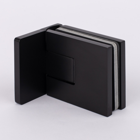 Петля стена-стекло с крышкой 90°,черный матовый, латунь H54-BLK/brass Петля стена-стекло с крышкой 90°,черный матовый, латунь H54-BLK/brass