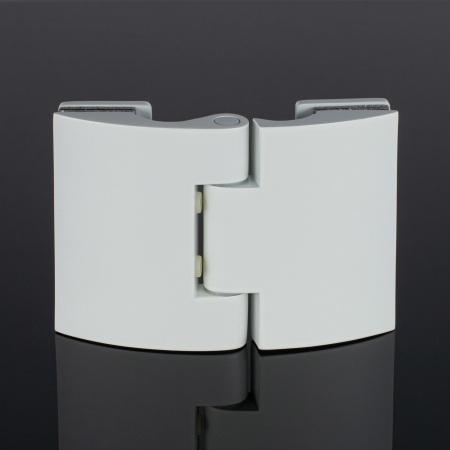P03-102WG/brass Петля стекло-стекло 180°/135°, белый глянец, латунь P03-102WG/brass Петля стекло-стекло 180°/135°, белый глянец, латунь