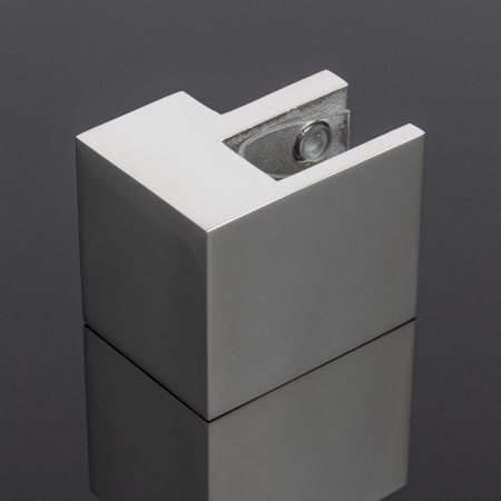 D02-503СR/sus304 Держатель труба-стекло 30х10 торцевой, хром, sus304