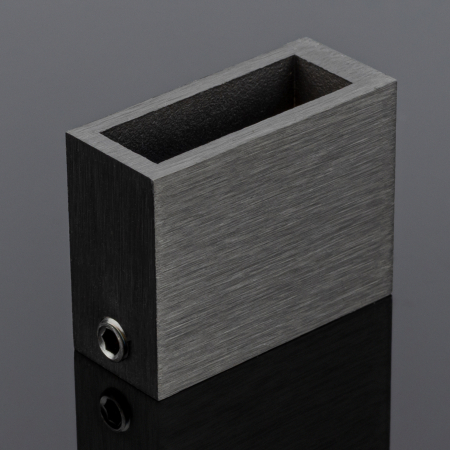 S02-500GFM/sus304 Соединитель труба стена-стекло 30*10, графит матовый, sus304