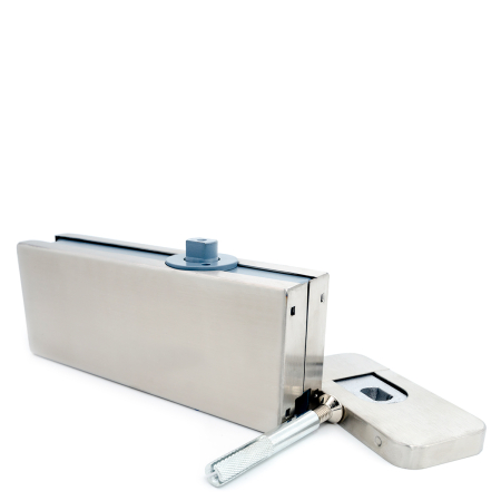 CA-883-SSS Фитинг с доводчиком и ответной планкой в пол, Хром Матовый