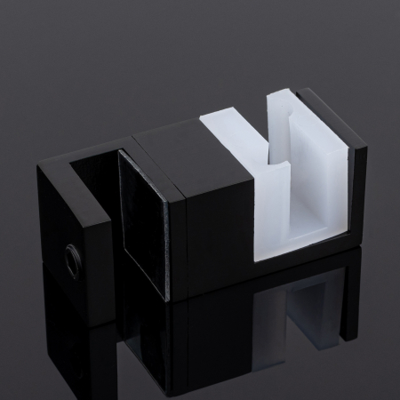 N02-402BLK/sus304 Нижняя направляющая двойная, черный матовый,sus304