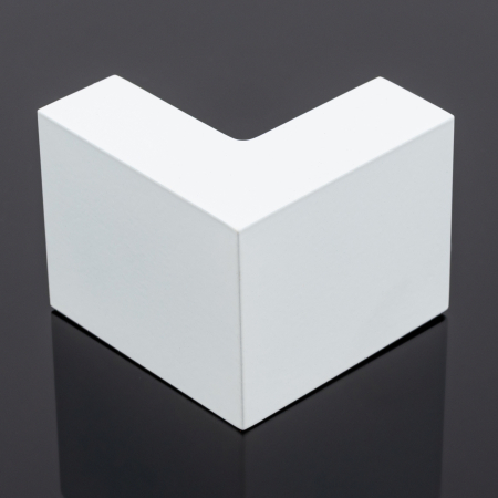 S02-504WM/sus304 Соединитель трубы 30х10 угловой 90°, белый матовый, sus304