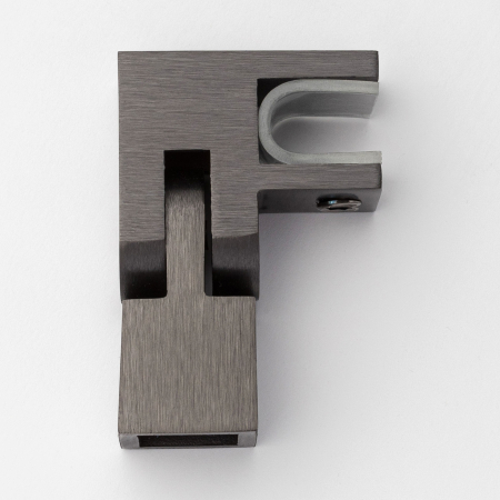 Регулируемое крепление штанги 15х15 к стеклу Графит S10-15R02GF