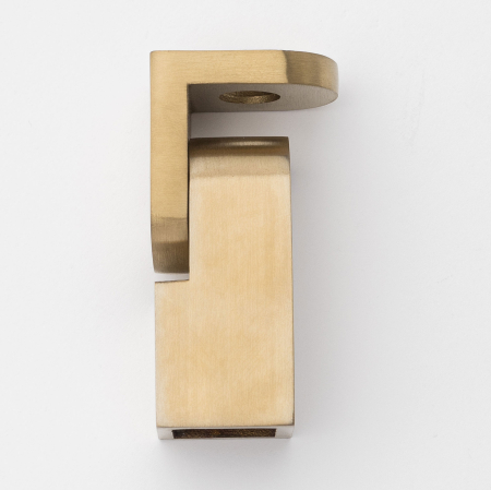 Регулируемый держатель штанги 15х15 к стене,  глянцевое золото S10-15R03GDB