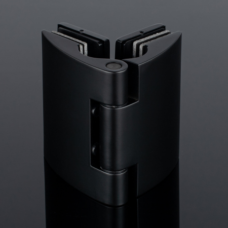 P03-102BLK/brass Петля стекло-стекло 180°/135°, черный матовый, латунь P03-102BLK/brass Петля стекло-стекло 180°/135°, черный матовый, латунь
