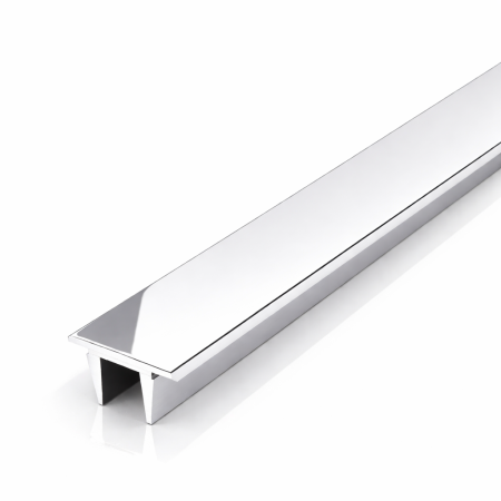 Заглушка для опорного профиля 19х13х2мм, длина 1000мм, алюминий, хром