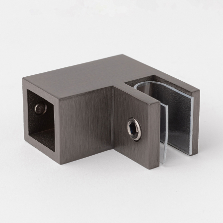 Крепление штанги 15х15 к стеклу Графит S10-1505GF