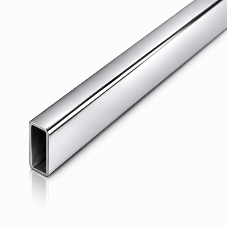 Труба 30х10х1,5мм, длина 3000мм, нержавеющая сталь, хром