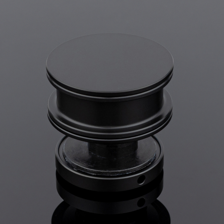 R02-401BLK/SUS304 Ролик с креплением к стеклу, черный матовый, SUS304