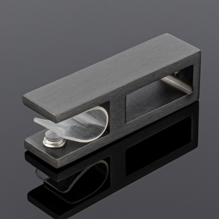 S02-501GFM/sus304 Держатель стекла сквозной 30х10, графит матовый, sus304