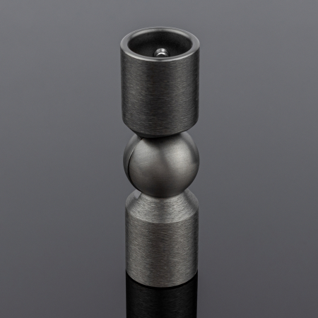 S02-510GFM/brass Соединитель трубы ф19 90°-180°, графит матовый, латунь