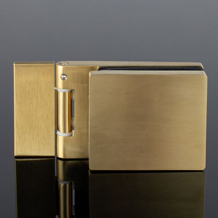 P03-101BGM/brass Петля стена-стекло с защелкивающейся крышкой 90°, брашированное золото, латунь P03-101BGM/brass Петля стена-стекло с защелкивающейся крышкой 90°, брашированное золото, латунь