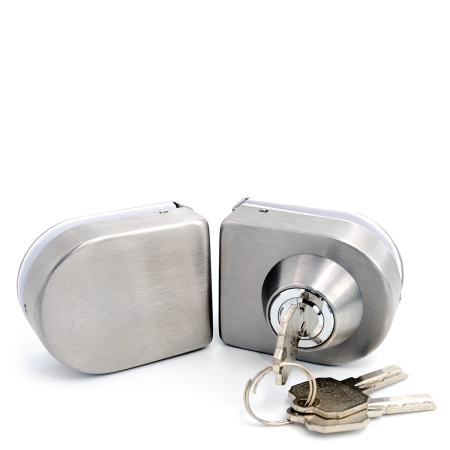 LC-18B-SSS Замок с ответной планкой на стекло, Хром Матовый