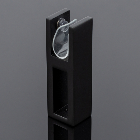 S02-501BLK/sus304 Держатель стекла сквозной 30х10, черный матовый, sus304