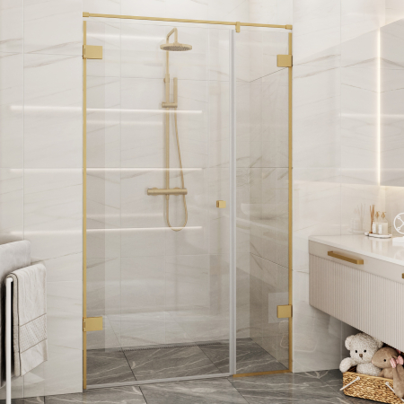 Комплект фурнитуры СП-ПБЗ3 для душевой кабины из стекла Брашированное золото