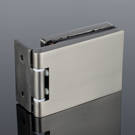 P03-101GRF/brass Петля стена-стекло с защелкивающейся крышкой 90°, графит матовый, латунь P03-101GRF/brass Петля стена-стекло с защелкивающейся крышкой 90°, графит матовый, латунь