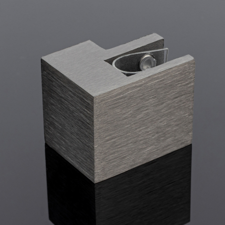 D02-503GFM/sus304 Держатель труба-стекло 30х10 торцевой, графит матовый, sus304