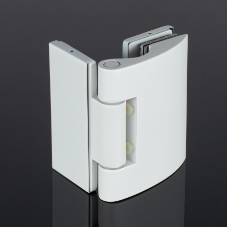 P03-103WG/brass Петля стена-стекло 90°, белый глянец, латунь P03-103WG/brass Петля стена-стекло 90°, белый глянец, латунь