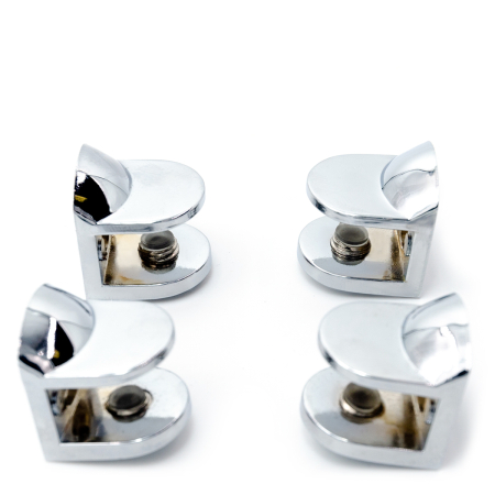 Держатель полки CS-101Z-PC, 10мм, комплект 4 шт,  Хром глянцевый