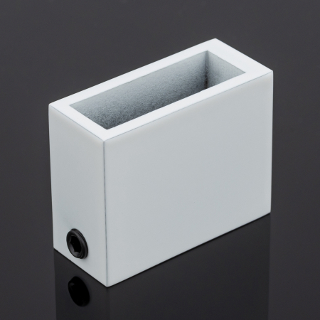 S02-500WM/sus304 Соединитель труба стена-стекло 30*10, белый матовый, sus304