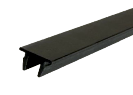 Z06-AL/BL Заглушка для опорного профиля 19х13х2, 1 м, алюминий/черный