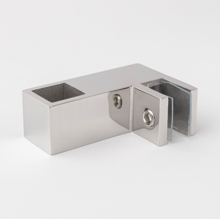 Крепление штанги 15х15 к стеклу Хром глянцевый S10-1506PC