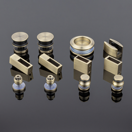 RS02-400BRZ/SUS304 Комплект раздвижной системы для стеклянных душевых кабин, бронза, SUS304