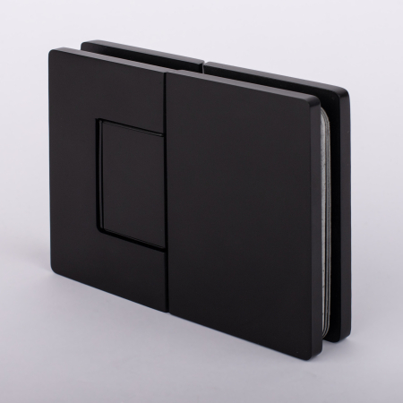 Петля стекло-стекло с  крышками, черный матовый, латунь H5003-BLK/brass Петля стекло-стекло с  крышками, черный матовый, латунь H5003-BLK/brass