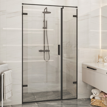 Комплект фурнитуры СП-ПЧМ1 для душевой кабины из стекла Черный