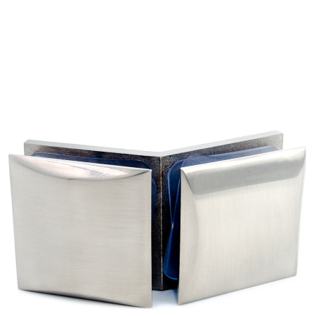 CP-304S-MC Коннектор стекло-стекло 135°, Хром Матовый