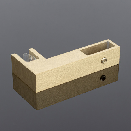 S02-502BGD/sus304 Держатель стекла Г-образный сквозной 30х10, брашированное золото sus304